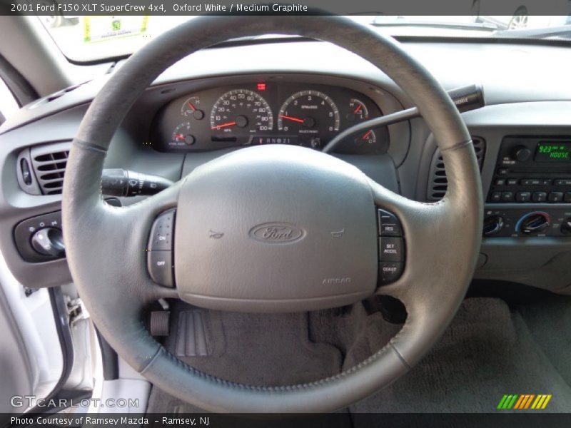 Oxford White / Medium Graphite 2001 Ford F150 XLT SuperCrew 4x4