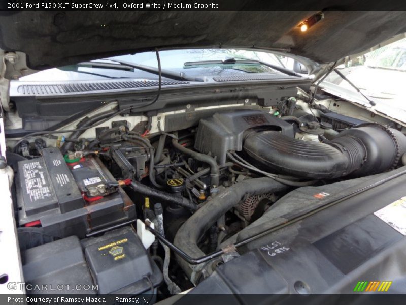 Oxford White / Medium Graphite 2001 Ford F150 XLT SuperCrew 4x4