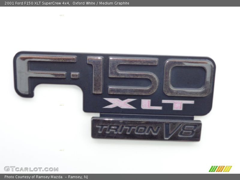 Oxford White / Medium Graphite 2001 Ford F150 XLT SuperCrew 4x4