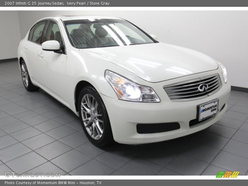 Ivory Pearl / Stone Gray 2007 Infiniti G 35 Journey Sedan