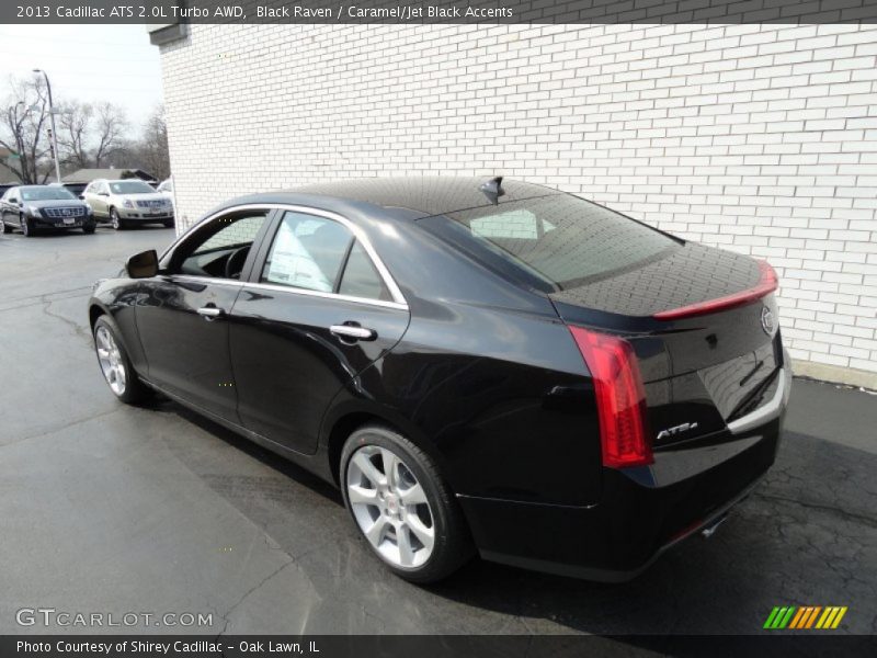 Black Raven / Caramel/Jet Black Accents 2013 Cadillac ATS 2.0L Turbo AWD