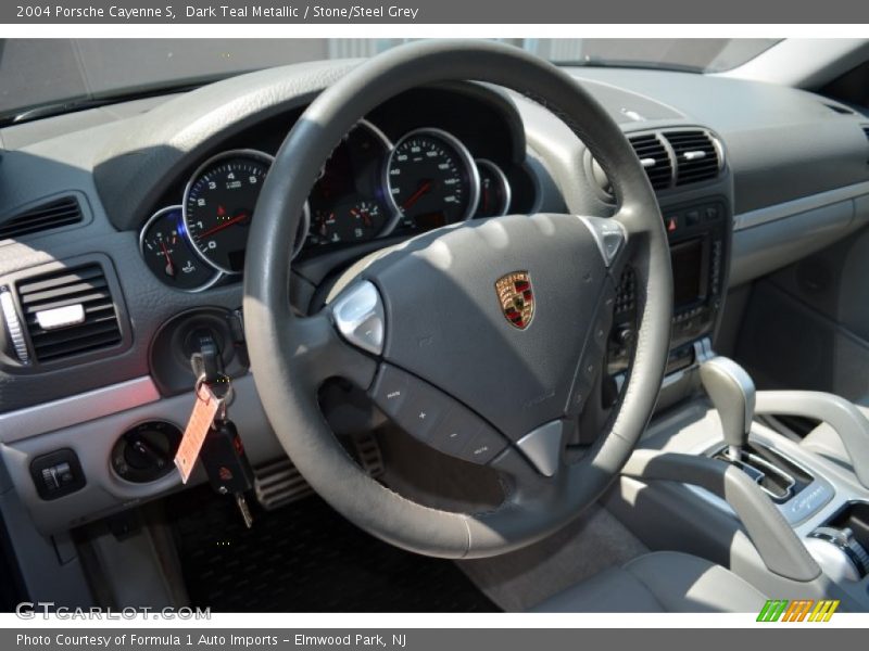 Dark Teal Metallic / Stone/Steel Grey 2004 Porsche Cayenne S