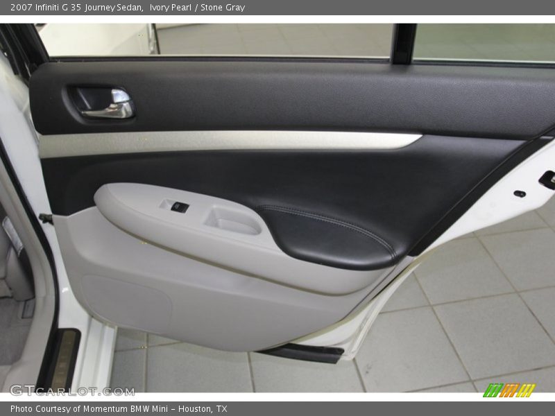 Ivory Pearl / Stone Gray 2007 Infiniti G 35 Journey Sedan