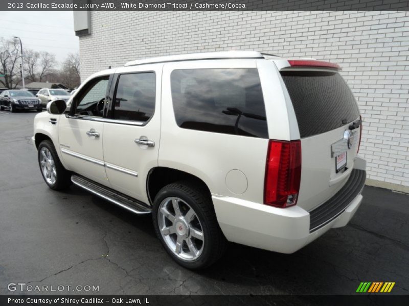 White Diamond Tricoat / Cashmere/Cocoa 2013 Cadillac Escalade Luxury AWD