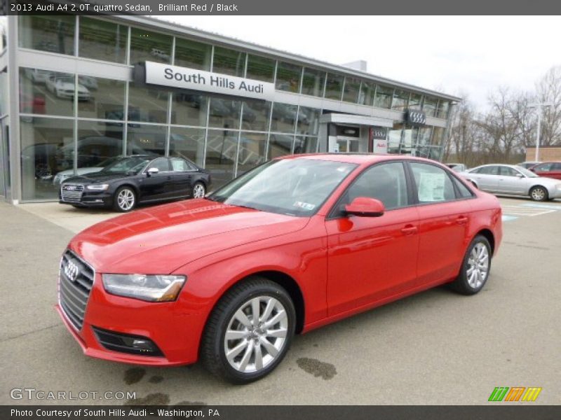 Brilliant Red / Black 2013 Audi A4 2.0T quattro Sedan