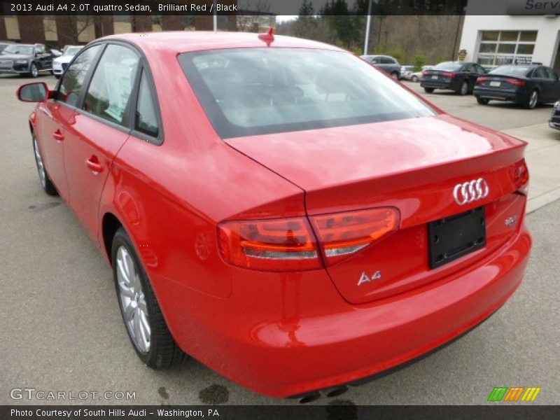 Brilliant Red / Black 2013 Audi A4 2.0T quattro Sedan