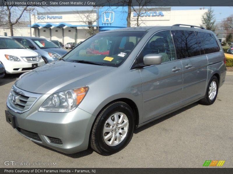 Slate Green Metallic / Gray 2010 Honda Odyssey EX