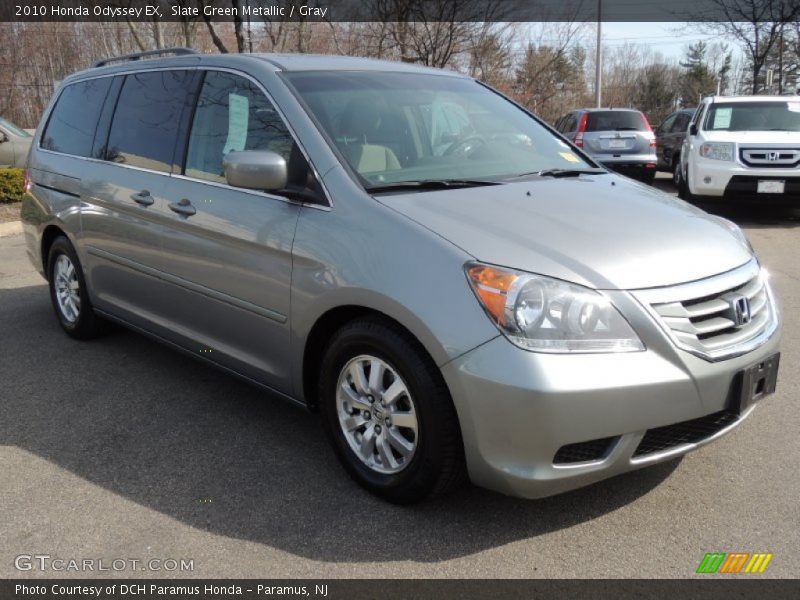 Slate Green Metallic / Gray 2010 Honda Odyssey EX