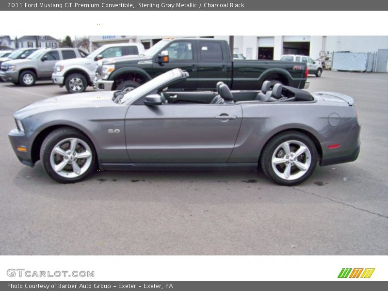 Sterling Gray Metallic / Charcoal Black 2011 Ford Mustang GT Premium Convertible