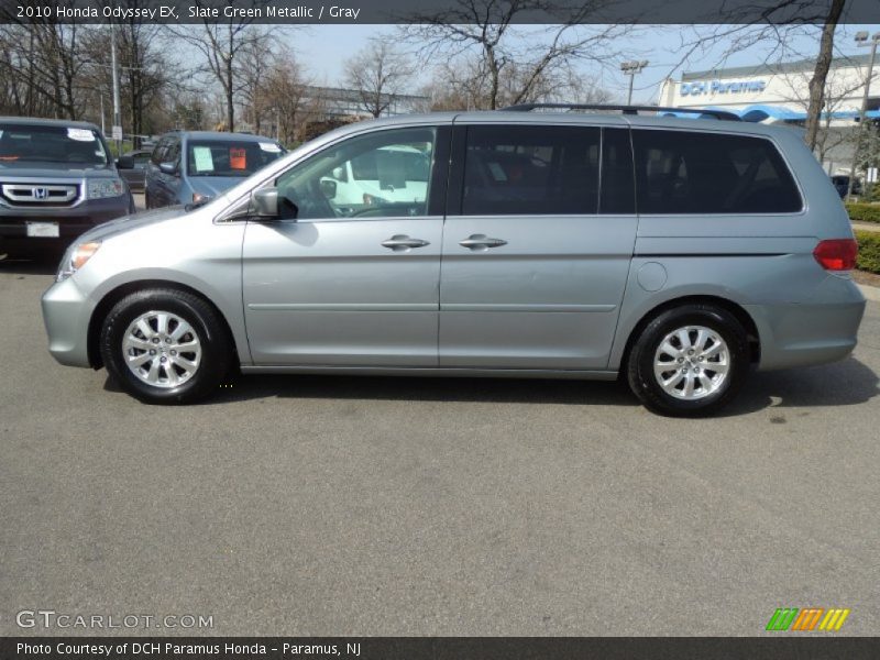 Slate Green Metallic / Gray 2010 Honda Odyssey EX