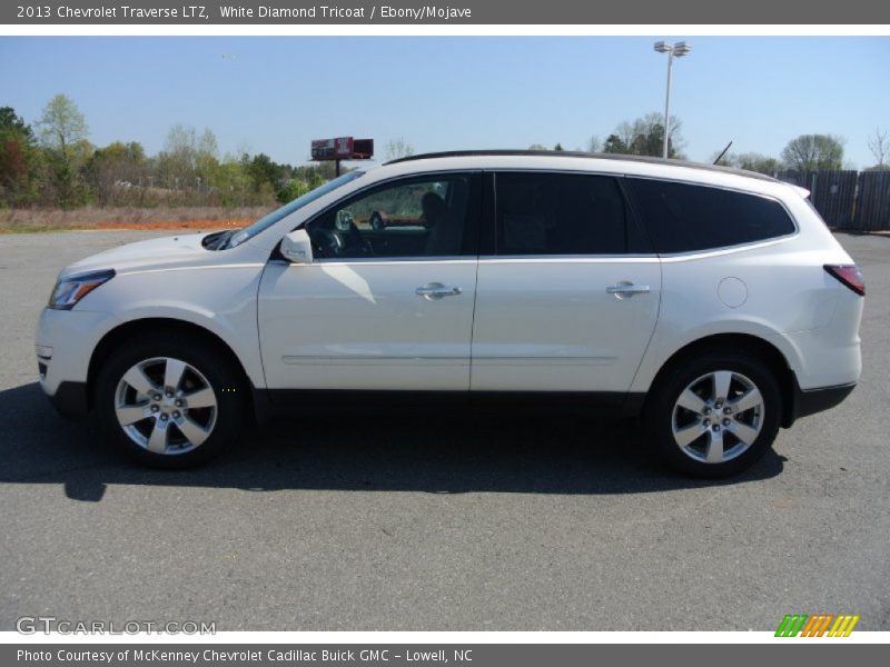 White Diamond Tricoat / Ebony/Mojave 2013 Chevrolet Traverse LTZ