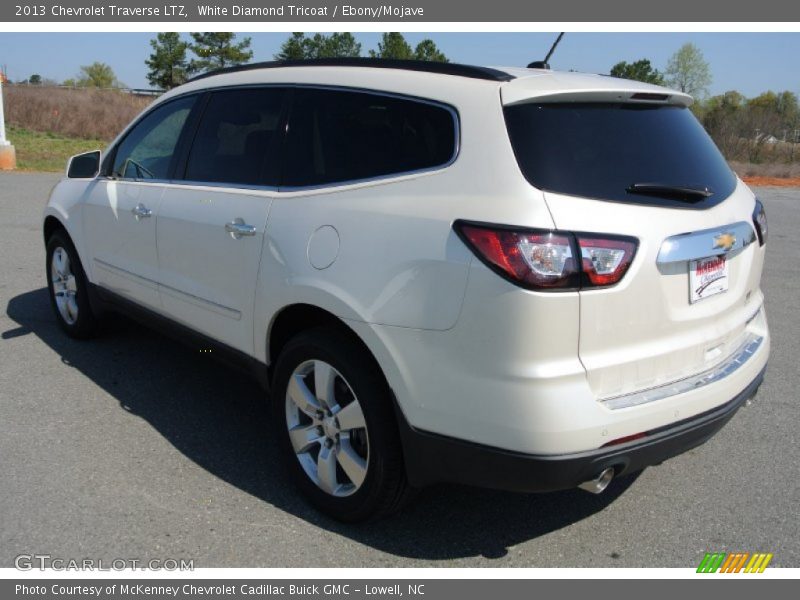 White Diamond Tricoat / Ebony/Mojave 2013 Chevrolet Traverse LTZ