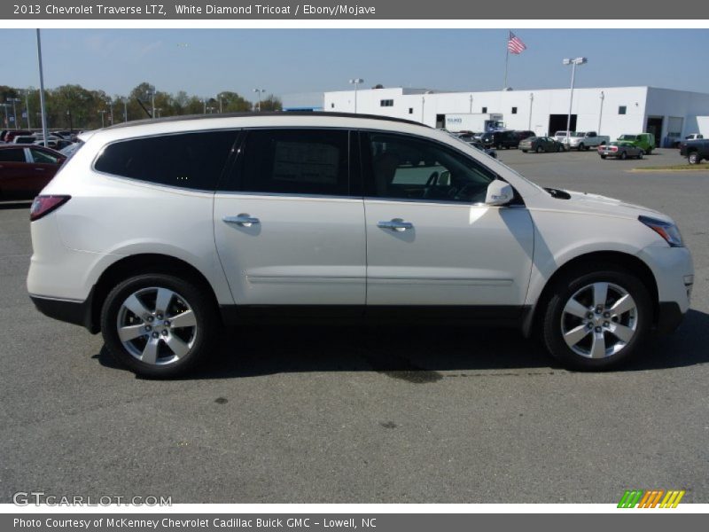 White Diamond Tricoat / Ebony/Mojave 2013 Chevrolet Traverse LTZ