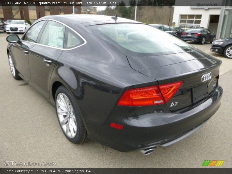 Brilliant Black / Velvet Beige 2013 Audi A7 3.0T quattro Premium