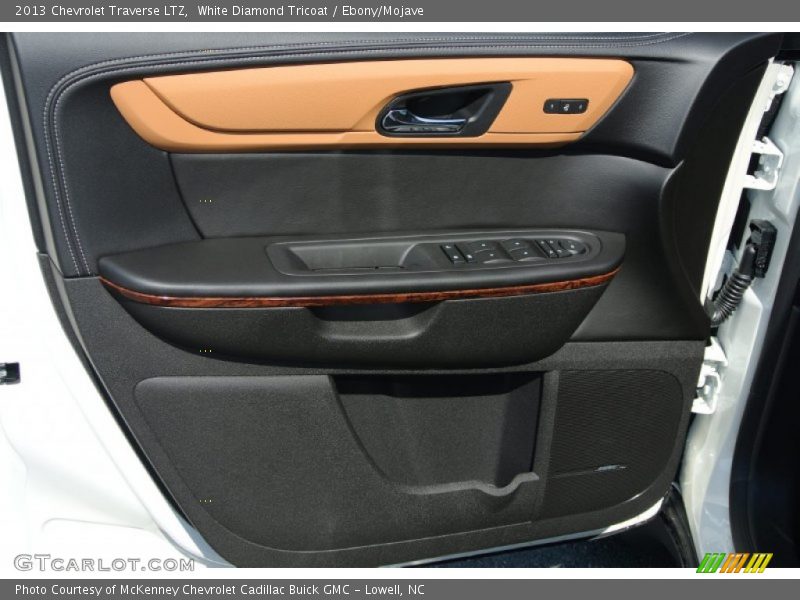White Diamond Tricoat / Ebony/Mojave 2013 Chevrolet Traverse LTZ