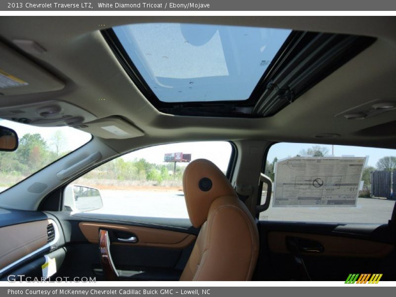 White Diamond Tricoat / Ebony/Mojave 2013 Chevrolet Traverse LTZ