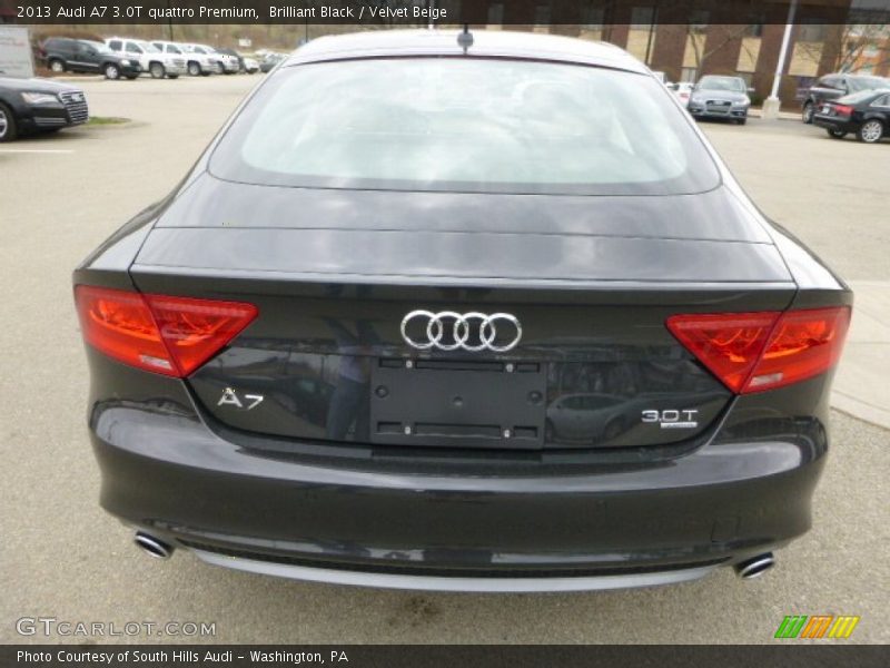 Brilliant Black / Velvet Beige 2013 Audi A7 3.0T quattro Premium