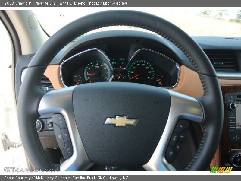 White Diamond Tricoat / Ebony/Mojave 2013 Chevrolet Traverse LTZ