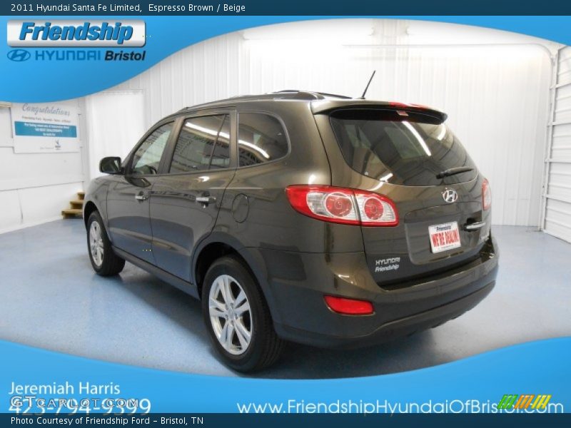 Espresso Brown / Beige 2011 Hyundai Santa Fe Limited