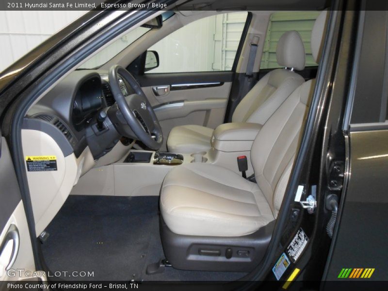 Espresso Brown / Beige 2011 Hyundai Santa Fe Limited