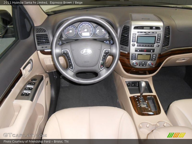 Espresso Brown / Beige 2011 Hyundai Santa Fe Limited