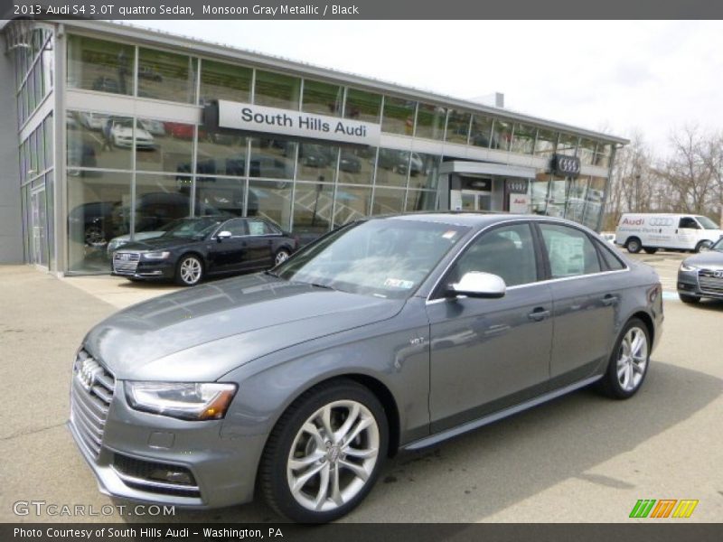 Monsoon Gray Metallic / Black 2013 Audi S4 3.0T quattro Sedan