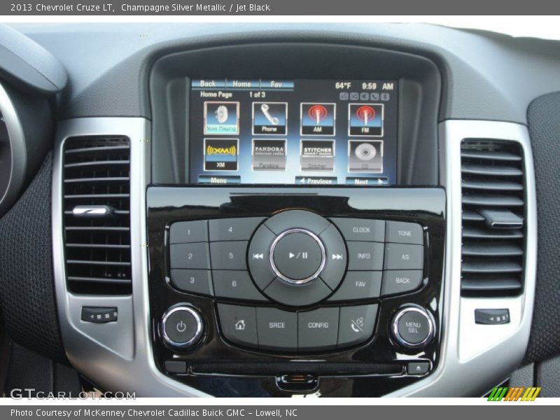 Champagne Silver Metallic / Jet Black 2013 Chevrolet Cruze LT