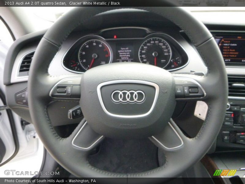 Glacier White Metallic / Black 2013 Audi A4 2.0T quattro Sedan