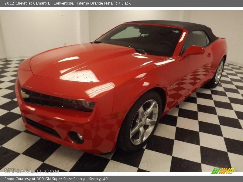 Inferno Orange Metallic / Black 2012 Chevrolet Camaro LT Convertible