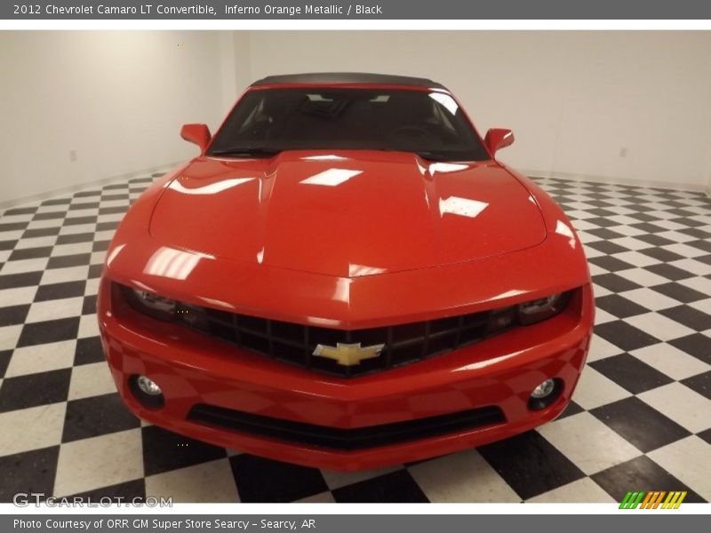 Inferno Orange Metallic / Black 2012 Chevrolet Camaro LT Convertible
