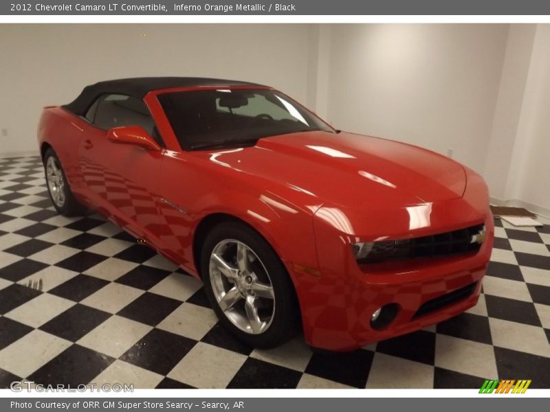 Inferno Orange Metallic / Black 2012 Chevrolet Camaro LT Convertible