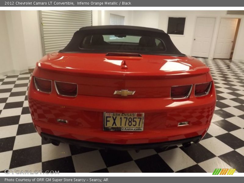 Inferno Orange Metallic / Black 2012 Chevrolet Camaro LT Convertible