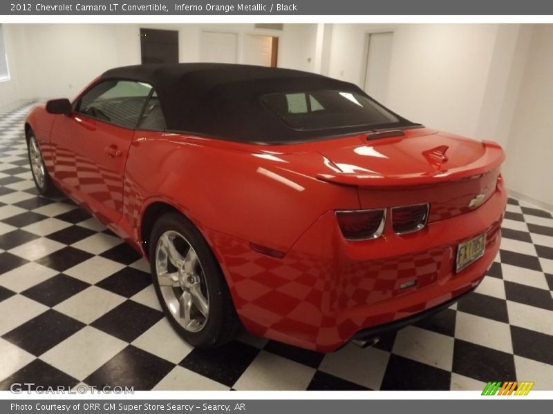 Inferno Orange Metallic / Black 2012 Chevrolet Camaro LT Convertible