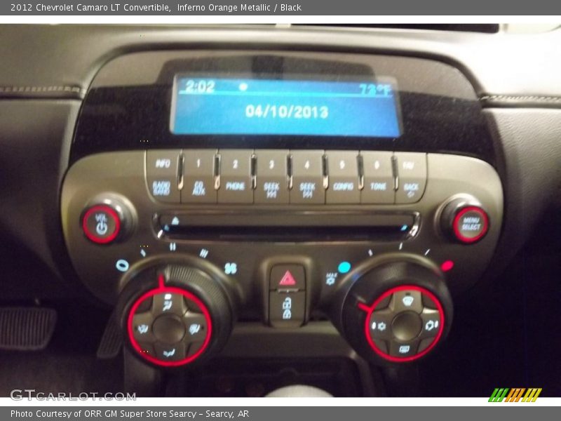 Inferno Orange Metallic / Black 2012 Chevrolet Camaro LT Convertible