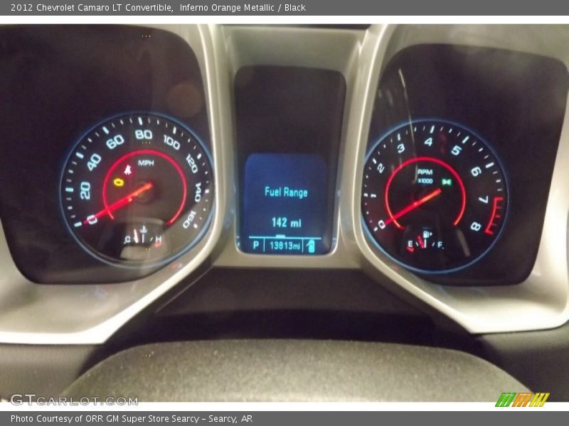 Inferno Orange Metallic / Black 2012 Chevrolet Camaro LT Convertible