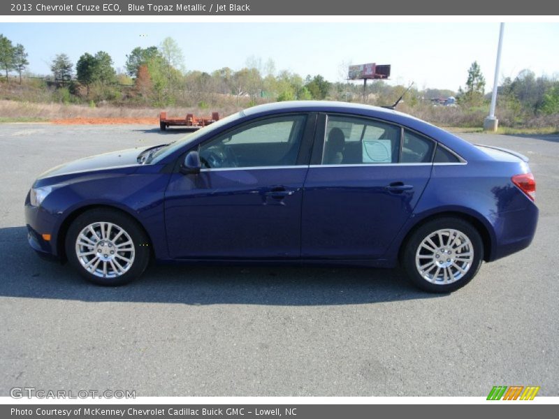 Blue Topaz Metallic / Jet Black 2013 Chevrolet Cruze ECO