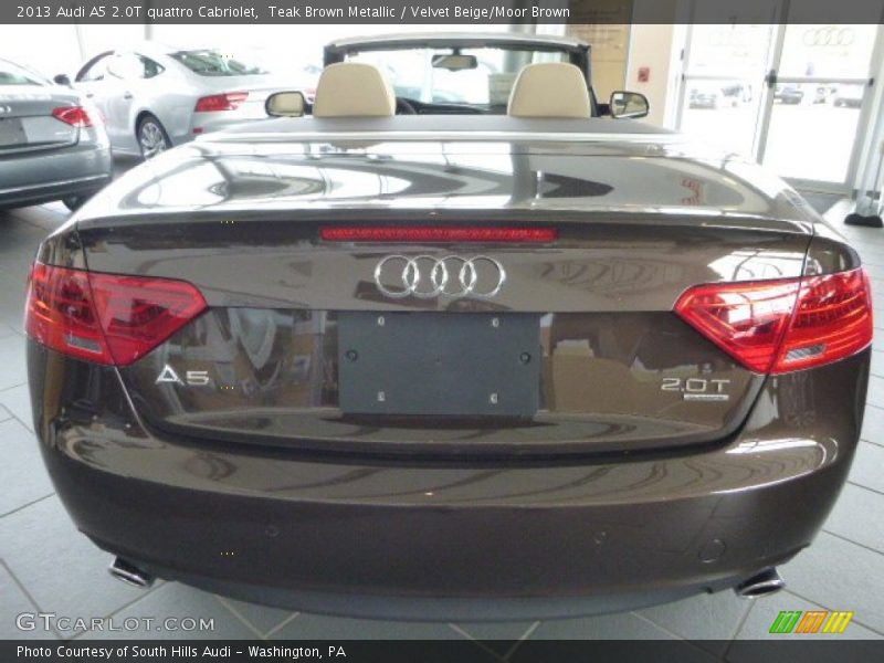 Teak Brown Metallic / Velvet Beige/Moor Brown 2013 Audi A5 2.0T quattro Cabriolet