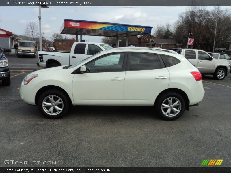 Phantom White / Black 2010 Nissan Rogue SL AWD