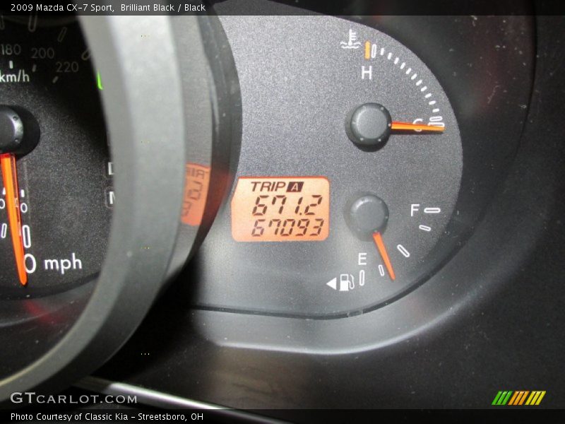 Brilliant Black / Black 2009 Mazda CX-7 Sport