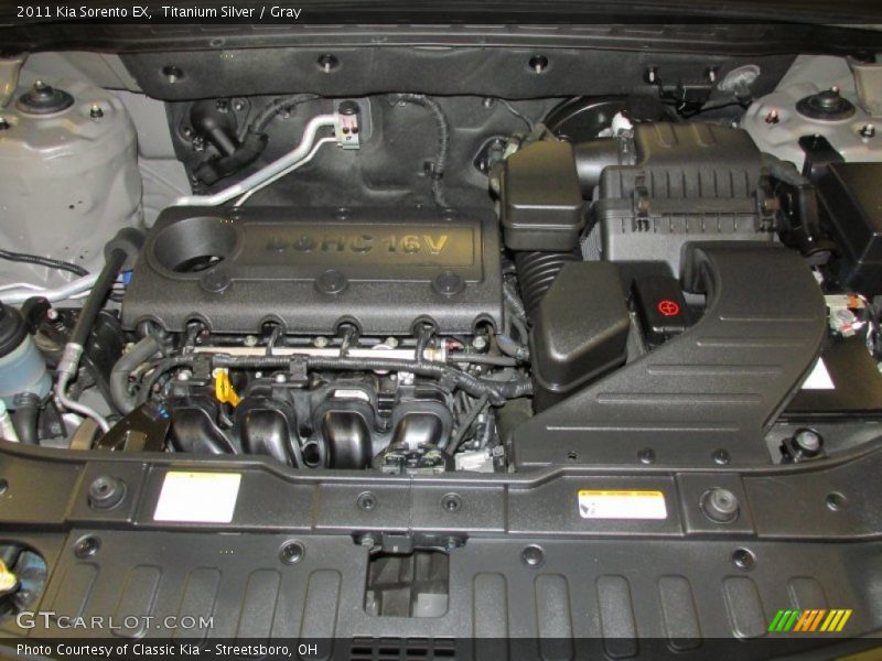  2011 Sorento EX Engine - 2.4 Liter DOHC 16-Valve Dual CVVT 4 Cylinder