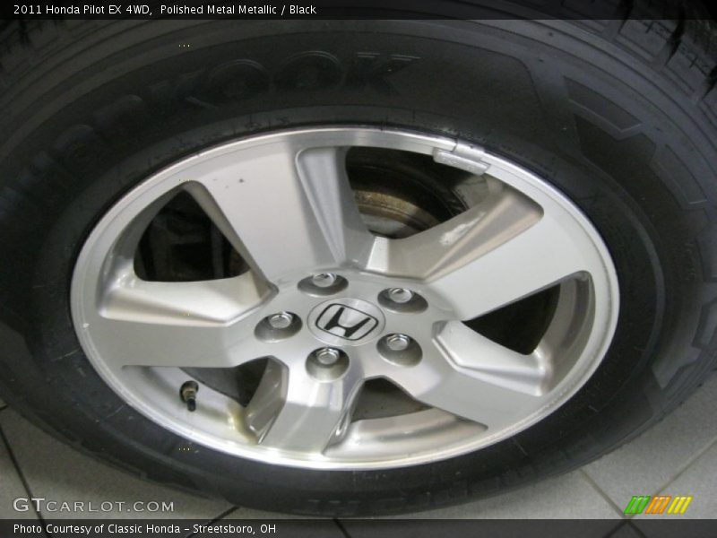 Polished Metal Metallic / Black 2011 Honda Pilot EX 4WD