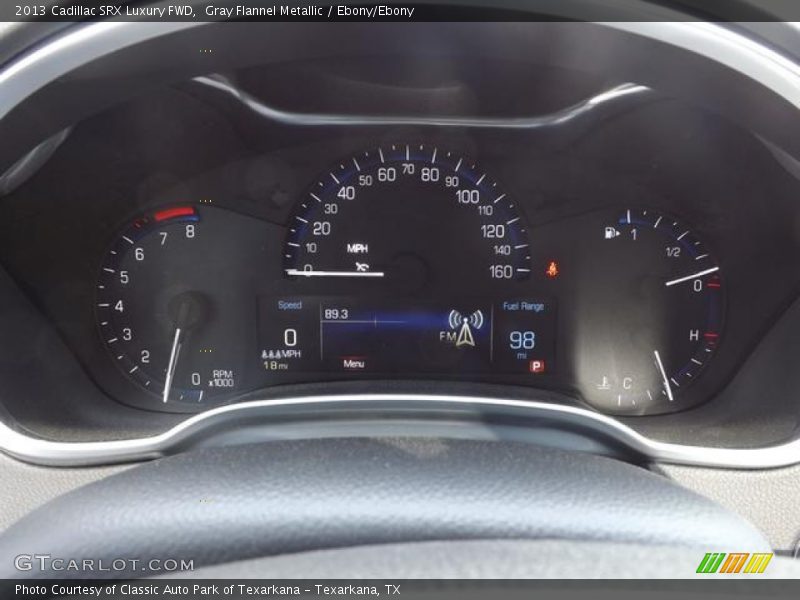 Gray Flannel Metallic / Ebony/Ebony 2013 Cadillac SRX Luxury FWD