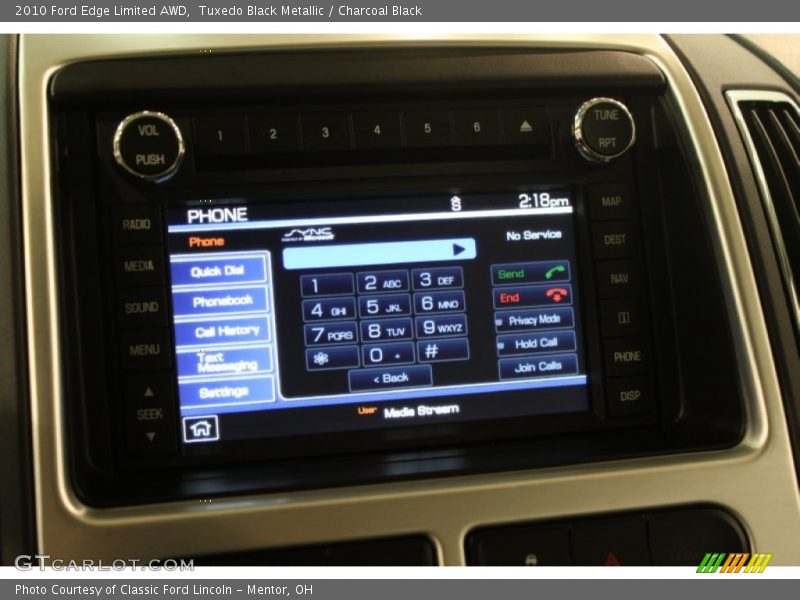 Tuxedo Black Metallic / Charcoal Black 2010 Ford Edge Limited AWD