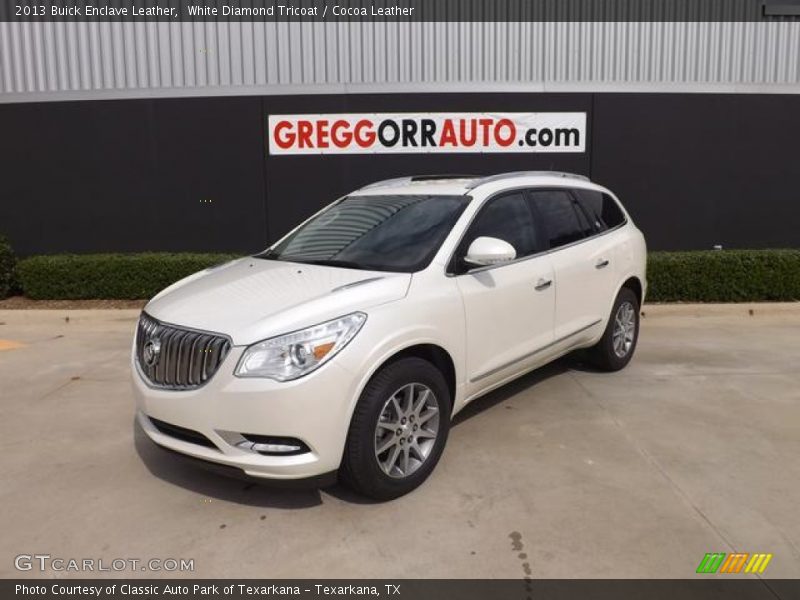 White Diamond Tricoat / Cocoa Leather 2013 Buick Enclave Leather
