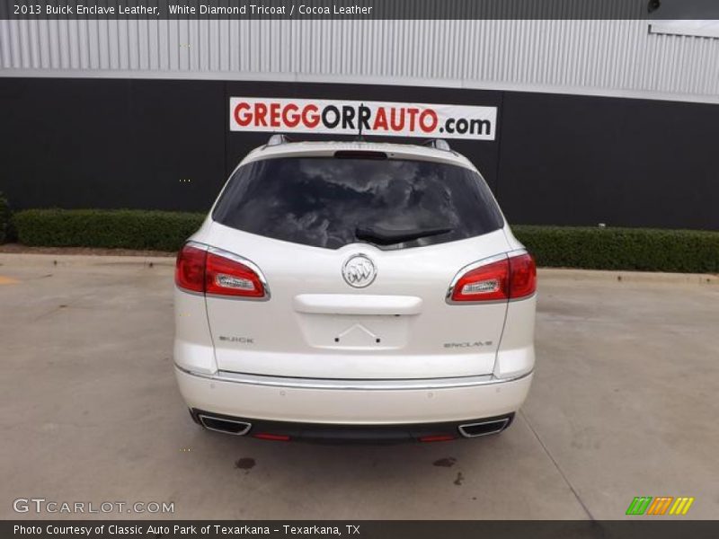 White Diamond Tricoat / Cocoa Leather 2013 Buick Enclave Leather
