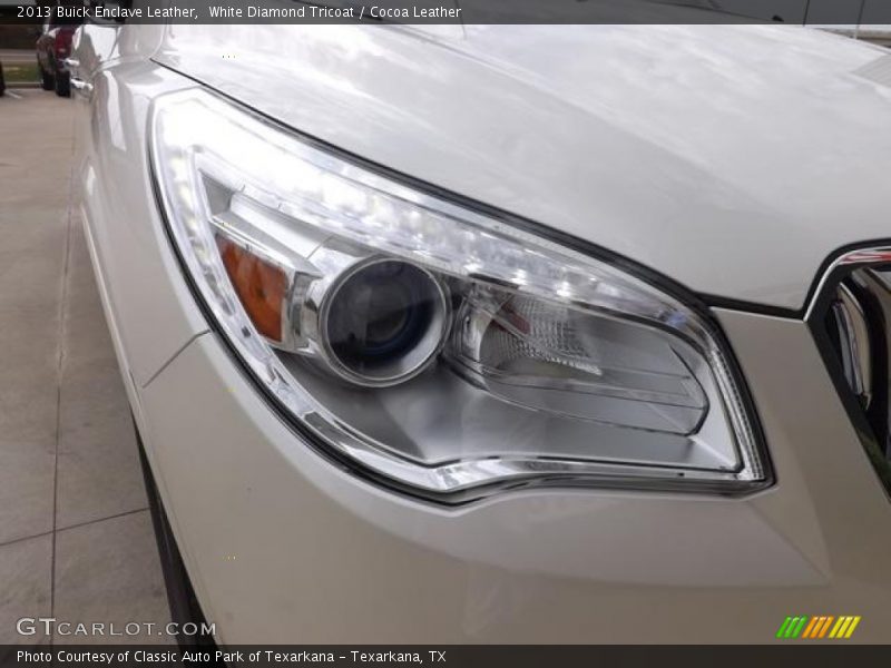 White Diamond Tricoat / Cocoa Leather 2013 Buick Enclave Leather