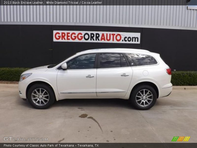 White Diamond Tricoat / Cocoa Leather 2013 Buick Enclave Leather