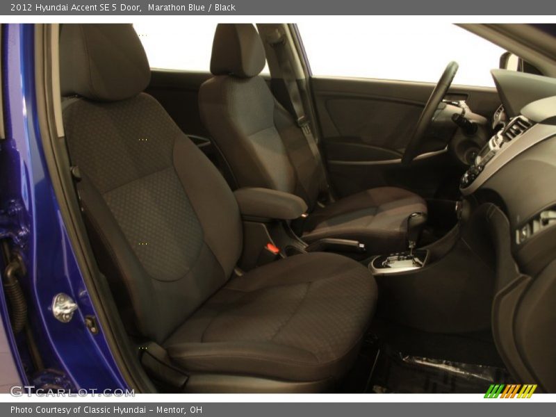 Marathon Blue / Black 2012 Hyundai Accent SE 5 Door