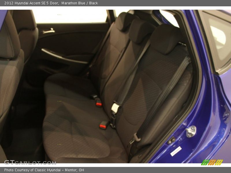 Marathon Blue / Black 2012 Hyundai Accent SE 5 Door