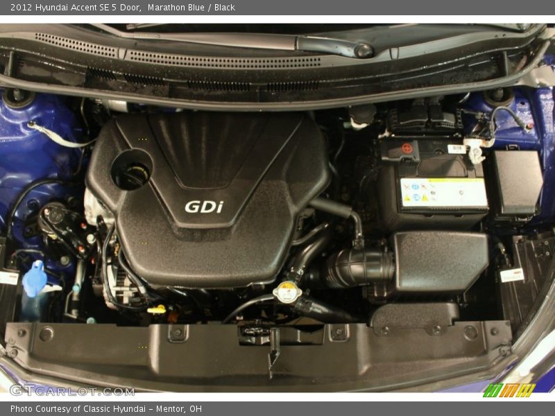 Marathon Blue / Black 2012 Hyundai Accent SE 5 Door